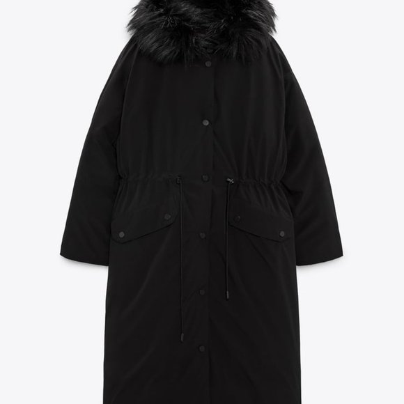 ZARA HOODED OVERSIZED PARKA - Picture 4 of 10